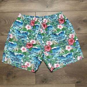 Franks 6” Volcano‎ Oahu Floral Print Lined Swim Shorts Size XL